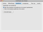 Javascript inschakelen op Mac